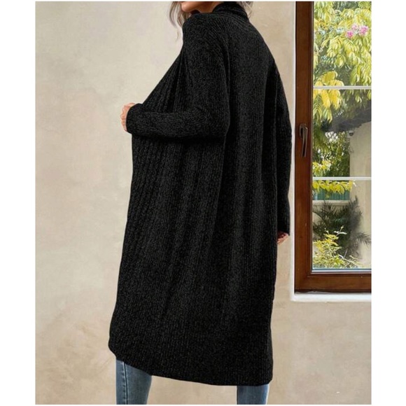 Cozy Open Front Knit Oversized Cardigan - Picture 3 of 3